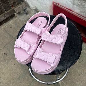 Pink Quilted Women's Sandals